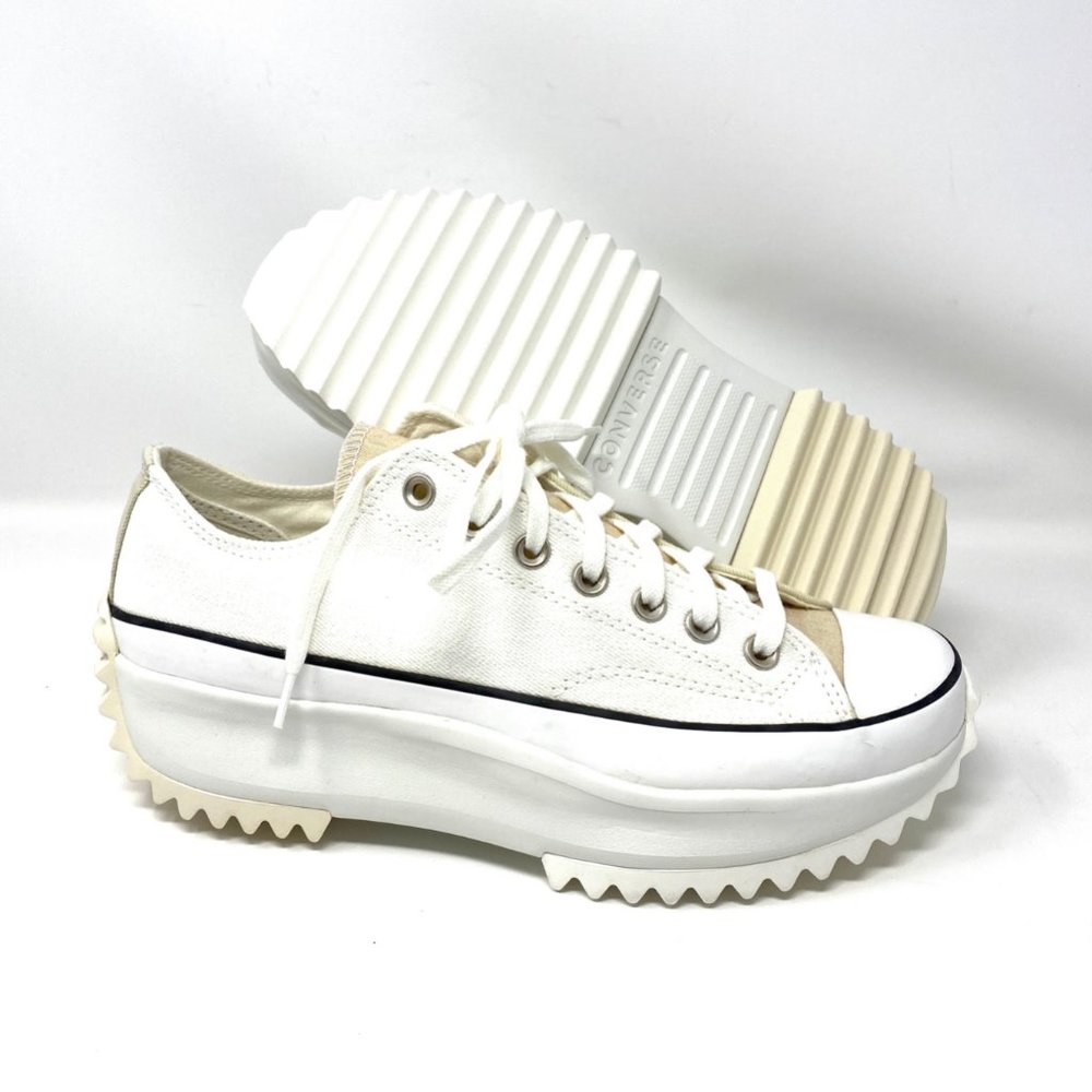 Converse Men 171895C Run Star Hike Ox Vintage White Egret Canvas Platform Sneake - Picture 6 of 10